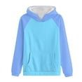 thumbnail image 4 of Timegard Sweatshirts for Women Long Sleeve Hoodies Pullover Fall Color Block Loose Tops with Pockets, 4 of 5