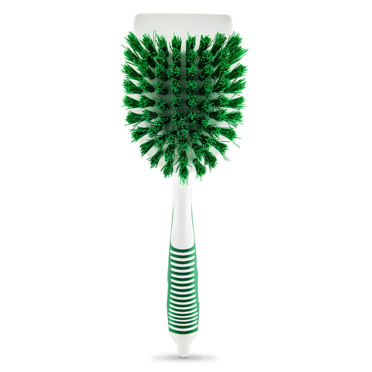 Libman Kitchen Brush - Green, Dish Brush with No Slip Rubber Handle,  Recycled PET Bristles, Dishwasher Safe - Assembled in the Kitchen Brushes  department at