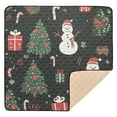 thumbnail image 6 of WOBOGO Snowmen Christmas Tree Baby Playmats Extra Large Waterproof Rollable Activity Pads for Toddlers 50×50inch, 6 of 7