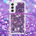 thumbnail image 5 of Long Crossbody Lanyard Clear Case for Samsung Galaxy S23+ Plus with Adjustable Neck Strap, Glitter Sparkly Bling Quicksand Phone Cover Cases for Samsung Galaxy S23 Plus Rose Gold QKG Purple, 5 of 14