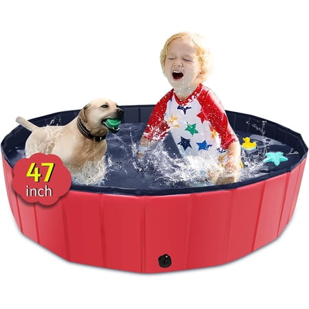 Lemulegu Dog Swimming Pool Pet Bathtub Foladable Portable Large 47.2"*12""