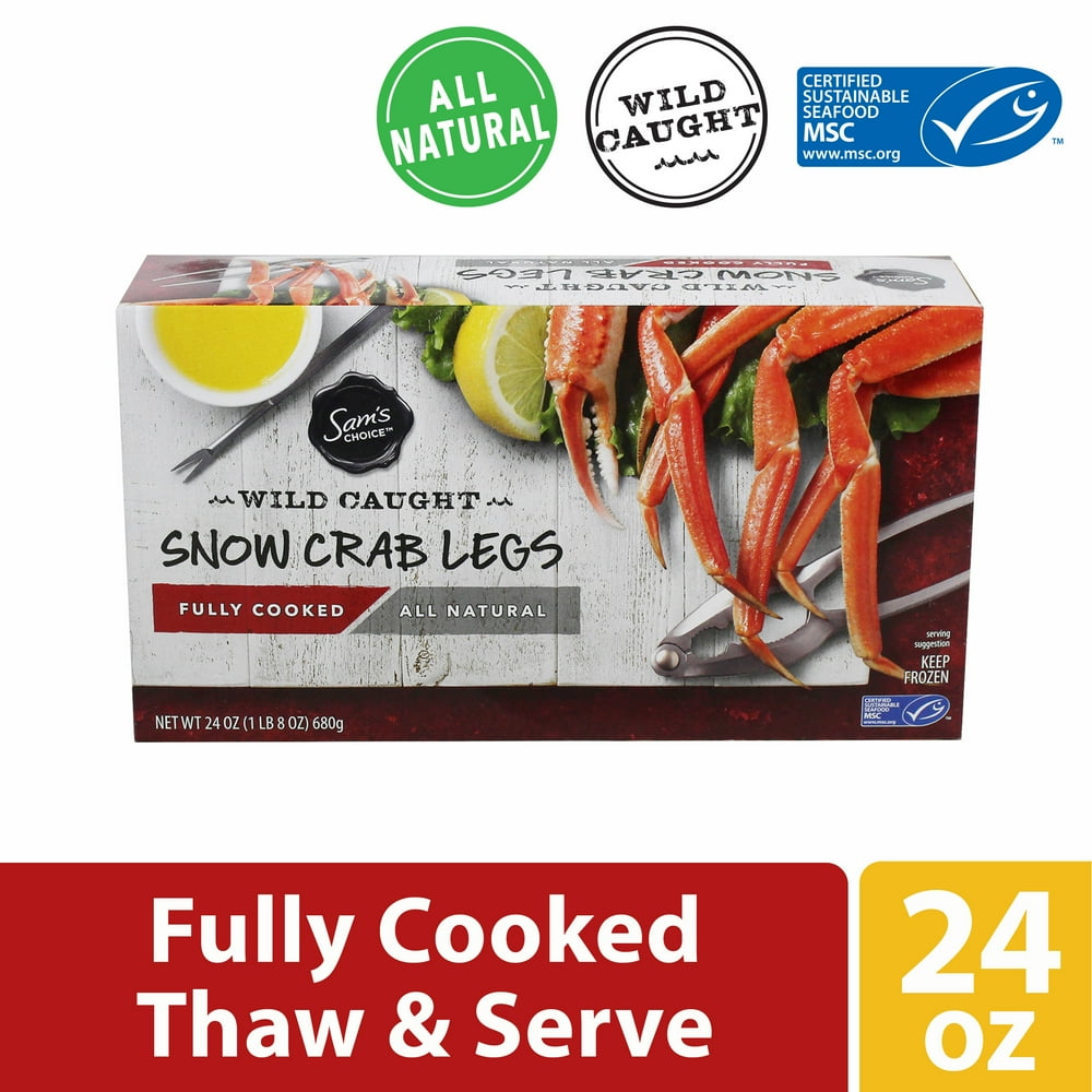 Sam's Choice Frozen Cooked Snow Crab Legs, 1.5 lb - Walmart.com