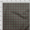 thumbnail image 3 of oneOone Cotton Poplin Black Fabric Asian Suzani Dress Material Fabric Print Fabric By The Yard 42 Inch Wide, 3 of 5