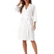 thumbnail image 2 of Bata de baño de waffle para mujer INSPIRE CHIC, suave de chenilla, kimono, spa y baño, longitud media, color blanco, 2 of 6