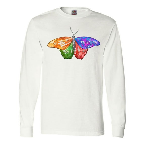 Inktastic Artistic Butterfly Long Sleeve T-Shirt