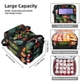 thumbnail image 3 of Christmas Double Layered Insulated Refrigerated Lunch Bag with Large Capacity - Hand Carry Meal Bag - 7.1x11.4x16.1 Inches, 3 of 6