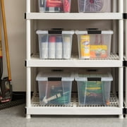 IRIS 32 Qt. Plastic Storage Bins with Lids, Stackable Storage Containers, Totes, 4 Pack