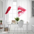 thumbnail image 5 of Fsddascl Red Lip Blackout Curtains for Bedroom/Living Room, Thermal Insulated Kitchen Curtains, Kiss Love Abstract Art Grommet Darkening Window Treatment Drapes 42"x63"x2, 5 of 6