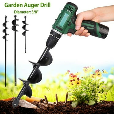 LQXZWJY Auger Drill Bit for Planting - 4" X 22" Heavy-Duty Garden Auger Spiral Drill Bit - Bulb Planter Tool & Auger Post Hole Digger - Hex Drive Drill