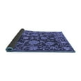 thumbnail image 2 of Ahgly Company Indoor Square Abstract Blue Modern Area Rugs, 3' Square, 2 of 4