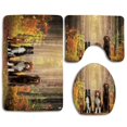 thumbnail image 1 of Juego de alfombras de baño ABPHQTO 3 piezas Perros en el bosque de otoño, 1 of 2