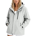 thumbnail image 2 of Windbreaker Jacket Women Lightweight Long Sleeve Windproof Waterproof Zip Up Hooded Hiking Jackets with Pockets, 2 of 5