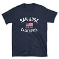 thumbnail image 1 of San Jose California Patriot Men's Cotton T-Shirt, 1 of 1
