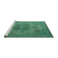 thumbnail image 2 of Ahgly Company Machine Washable Indoor Rectangle Abstract Turquoise Blue Modern Area Rugs, 2' x 3', 2 of 4