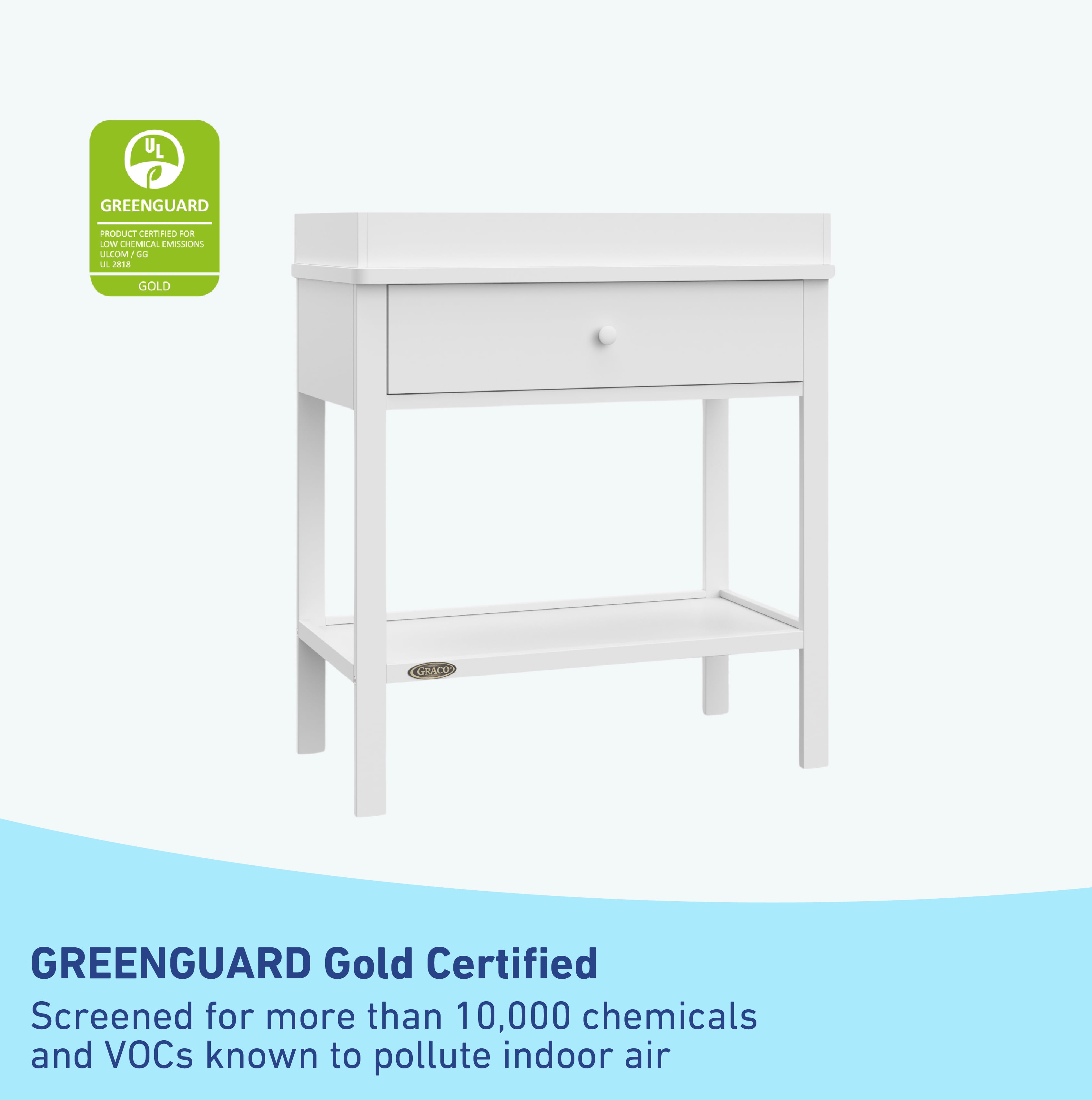 Graco Storage Infant Changing Table, White