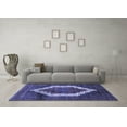 thumbnail image 3 of Ahgly Company Machine Washable Indoor Rectangle Persian Blue Traditional Area Rugs, 5' x 7', 3 of 4