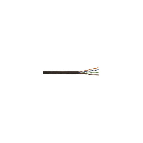 CAT5e 24 Gauge Direct Burial Cable 1000 ft. Reel in Black