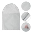 thumbnail image 3 of Unique Bargains 3 Pcs Dustproof Bottom Opening Garment Bag Gray 23.62"x17.72", 3 of 6
