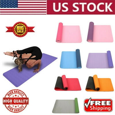 6mm Extra Thick EVA Yoga Pilates Mat Gym Fitness Non-Slip Training Exercise Pads 