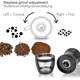 thumbnail image 5 of Molinillo de café manual, acero inoxidable cepillado con fresa de cerámica ajustable, molinillo de tamaño compacto perfecto para el hogar kaili Sencillez, 5 of 5