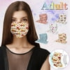YZHM 50PC Adult Disposable Face Masks Tie-dye Gradient Printed Three-Layer Dust-Proof Disposable Mask