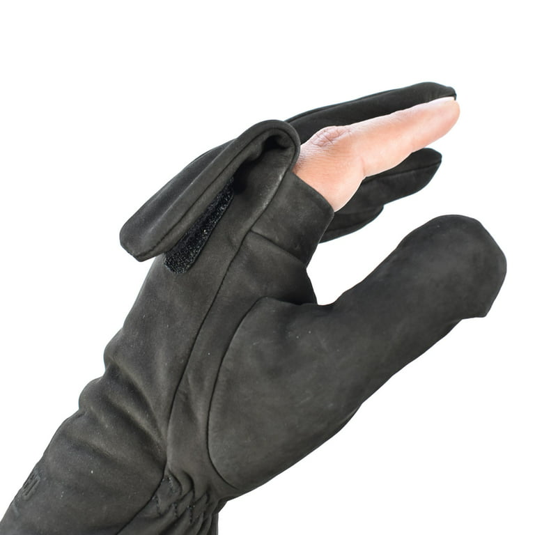 DrumDyed Leather Drymdyed Leather Shooting Gloves Full Finger Light Weight Warm Trigger Finger Outdoor Hunting Leather Gloves No Odor, Soft and Sweat