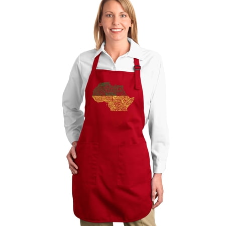 LA Pop Art Full Length Word Art Apron - Stops Along Route 66