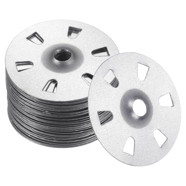 Uxcell 100pcs Sujetadores de Espuma Arandelas 1-3/8 Pulgadas Arandela de Pared de Acero Galvanizado para Fijación e Instalación de Paneles de Espuma