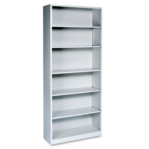 HON HS82ABC.Q 34.5 in. x 12.63 in. x 81.13 in. 6-Shelf Metal Bookcase - Light Gray