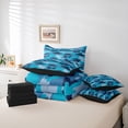 thumbnail image 6 of jejeloiu Blue Vintage Camo 7-Piece Twin Bedding Sets,Western Farmhouse Camouflage Bedding Comforter Set For Boys Men Reversible, 6 of 8