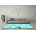 thumbnail image 3 of Ahgly Company Indoor Rectangle Patchwork Light Blue Transitional Area Rugs, 5' x 8', 3 of 4