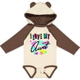 thumbnail image 3 of Inktastic I Love my Aunt- 80s retro style Boys or Girls Long Sleeve Baby Bodysuit, 3 of 5