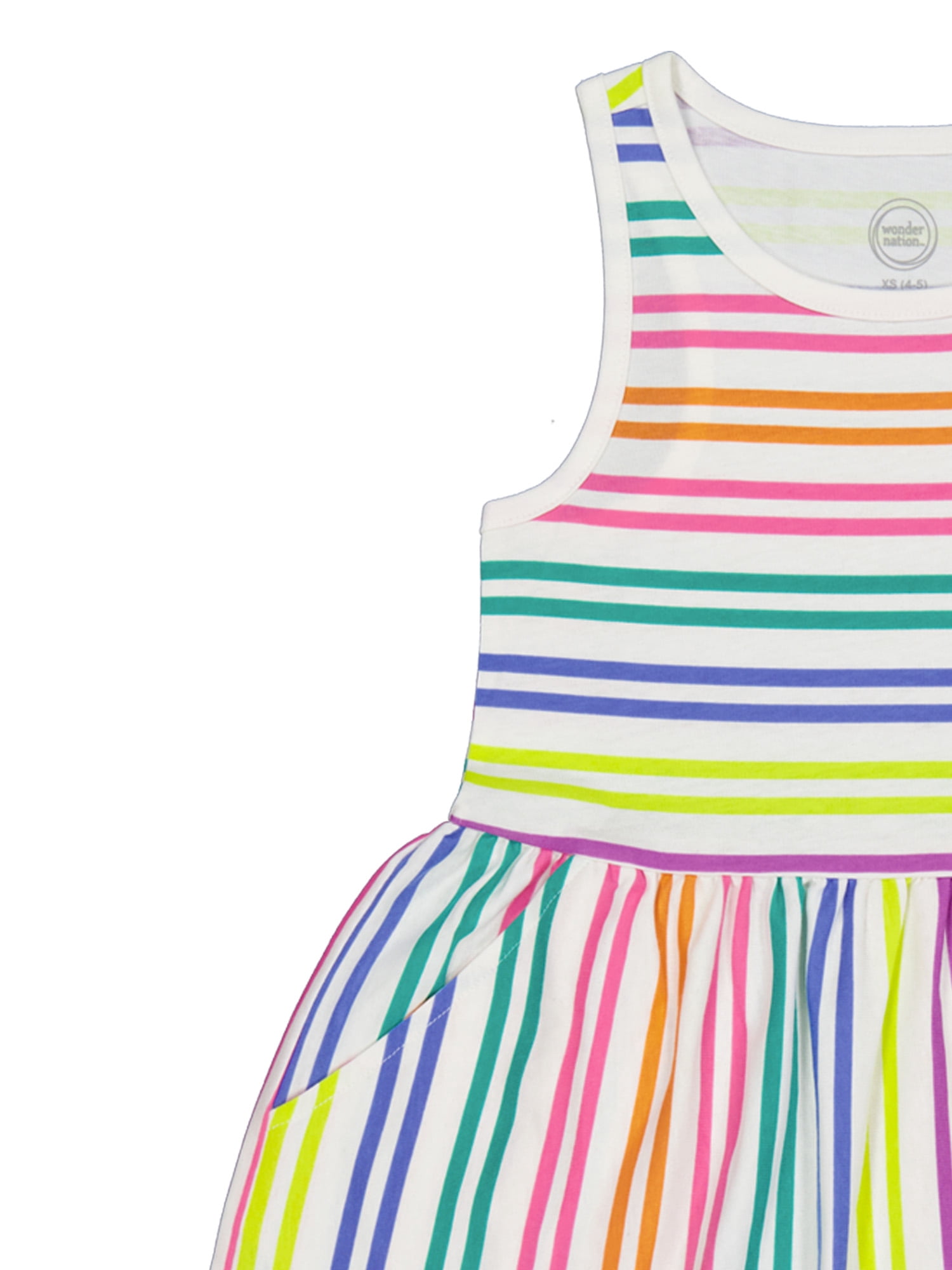 Wonder Nation Girls Play Dress and Short 2 Piece Set, Sizes XS-XLP