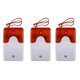 thumbnail image 1 of 3X Mini Sirena de Advertencia EstroboscóPica con Cable Dc 12V Alarma de Sonido Luz Intermitente Sirena de Sonido Bocina de Alarma Seguridad para Hogar 115Db Naranja, 1 of 5