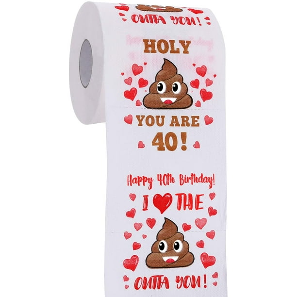 40th Birthday Gifts for Men and Women Happy Prank Toilet Paper