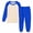 Bright Blue, variant on Kids 2-Piece Loungewear Set, Long Sleeve Cotton Blend Top and Jogger Pants, Soft Stretch Solid Color Homewear, Pink, Size 5T