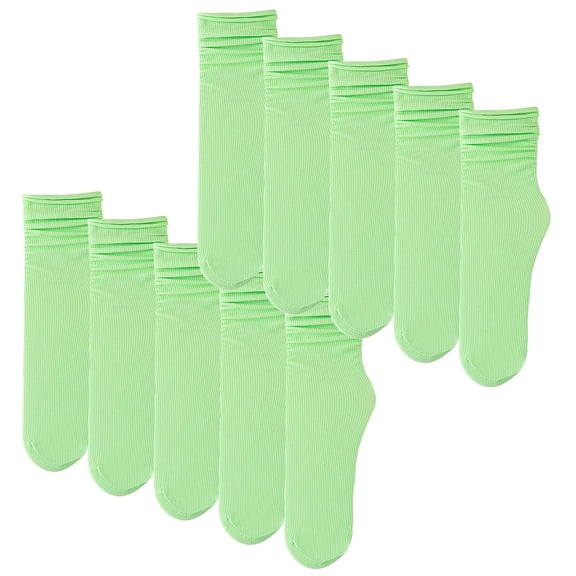 Xunmmm 10 Pairs Women Low Cut Short Socks Ice Silk Cool Feeling Flock Thin Breathable Summer Short Socks Stretch Invisible Ankle Socks For Daily