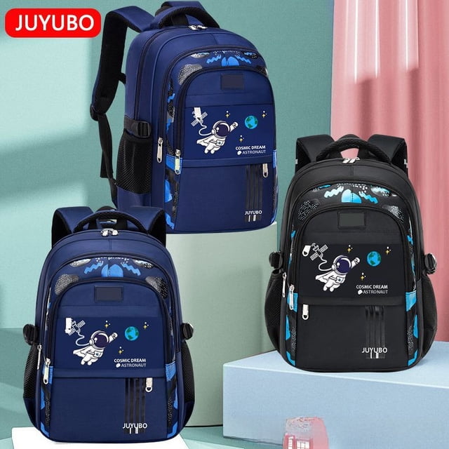 Schoolbag Primary School Students Grade Three to Grade Six Junior High School Large Capacity Burden Reduction Ridge Protection Lightweight Astronaut Boys Backpack