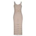 thumbnail image 4 of Women's Bodycon Maxi Dress Spring Elegant Sleeveless Formal Wedding Guest Cocktail Dresses Beige S, 4 of 5