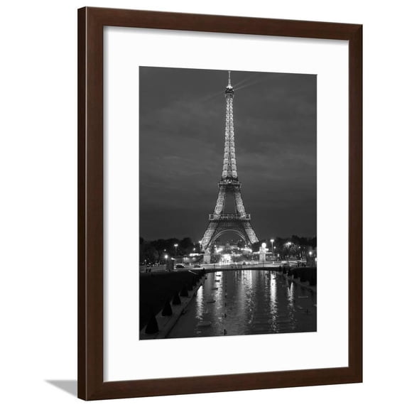 Eiffel Tower and Reflection at Twilight, Paris, France, Europe, Scenic Framed Art Print Wall Art by Richard Nebesky Sold by Art.Com