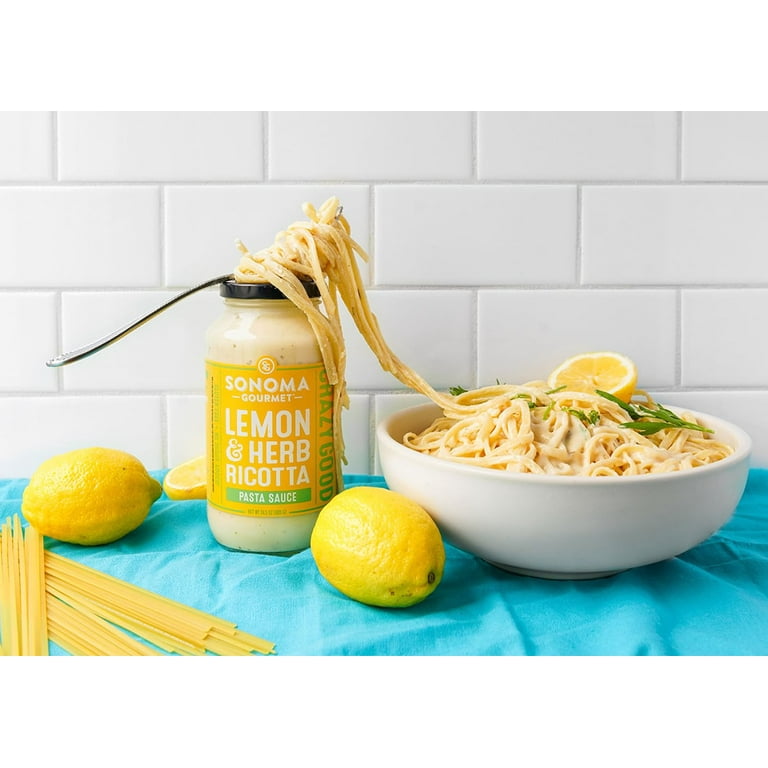 Pack of 6, Sonoma Gourmet Lemon & Herb Ricotta Pasta Sauce, 24.5