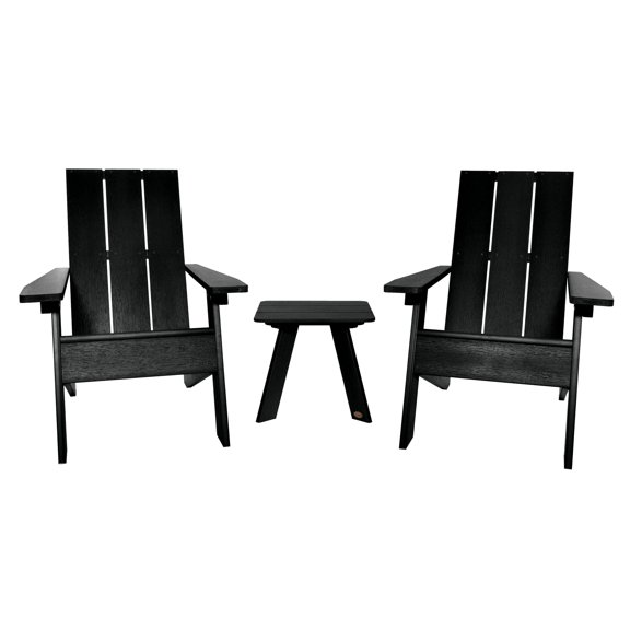 2 Barcelona Modern Adirondack Chairs with 1 Barcelona Modern Side Table