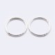 thumbnail image 2 of 925 Sterling Silver Round Rings Soldered Jump Rings Closed Jump Rings Silver 18 Gauge 6x1mm Inner Diameter: 4mm about 70pcs/10g, 2 of 3