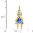thumbnail image 2 of 14k Yellow Gold September Girl Birthstone Necklace Pendant Charm Kid, 2 of 6