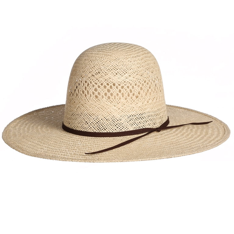 Western boho straw hat, size 71/8 Beach Shell | Western Cowboy Hat For Women Men Cowgirl Hat  main image 4