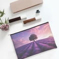 thumbnail image 6 of Hirioo Lavender Field Sunset for Paper Reusable Cosmetic Bag Zipper Encouragement Travel Pouch Toiletry Bag for Women Girls, 6 of 7