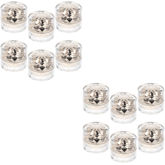 2 PCS Acrylic Cream Box Glass Bottle Cosmetic Containers Jars