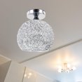 thumbnail image 5 of GOOHOCHY 1Pack Ceiling Lights for Hallway Crystal Pendant Lamp Silver Round Modern Style, 5 of 5
