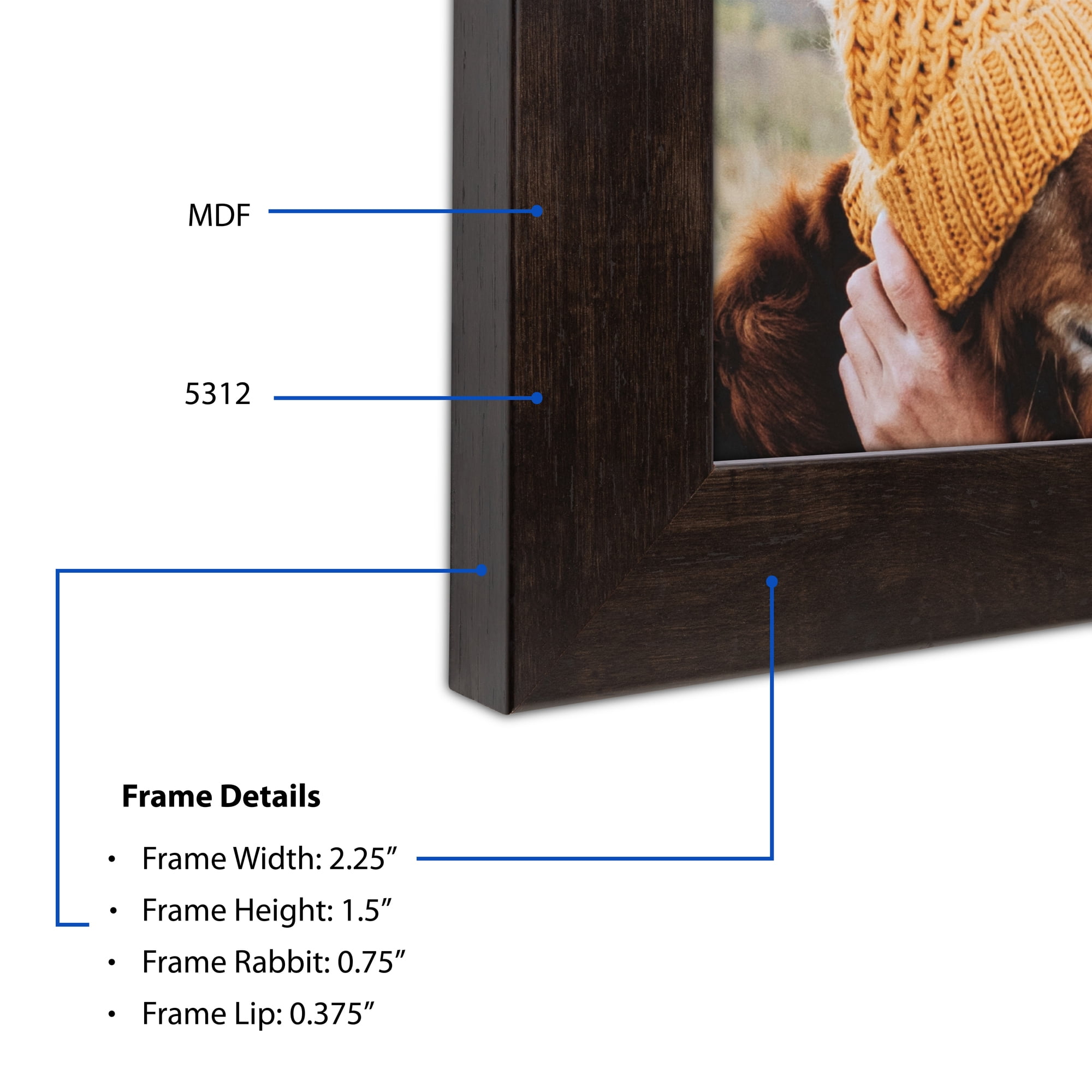 ArtToFrames 18" x 24" Other Picture Frame, 18x24 inch Multi MDF Poster Frame (WOM-5312),  Pack
