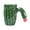 Green, variant on Ceramic Cactus Mug with Flower Handle, 13 oz Handmade Funny Coffee Cup, Gift for Friends and Partners,Office & Home Use (Green)